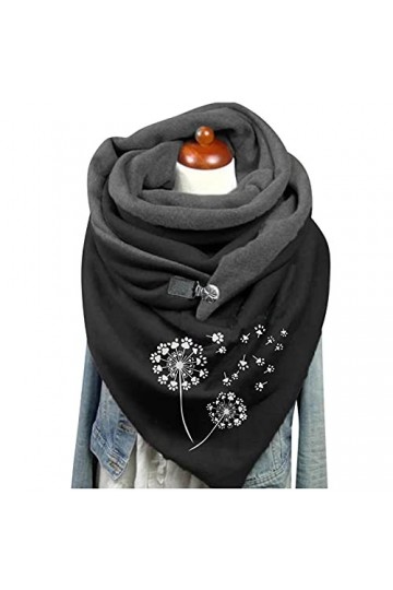 Générique Écharpe Triangle Femme Chaud Automne Hiver Echarpe Femme Cachemire Echarpe Boucle Femme Chic Élégant Foulard à impr