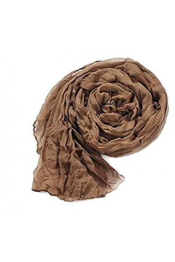 Lovelegis Foulard femme - uni - femme pashmina - marron - 175 x 45 cm de large - coton acétate - Idée cadeau de Noël et dann