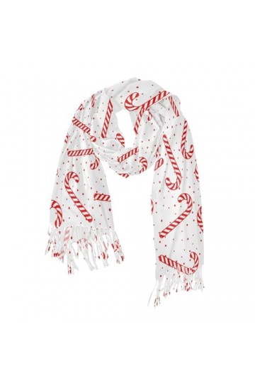 Écharpe de Noël en forme de canne à sucre dorge pour femme, châle pashmina, grande écharpe dhiver chaude pour femme, Comme 