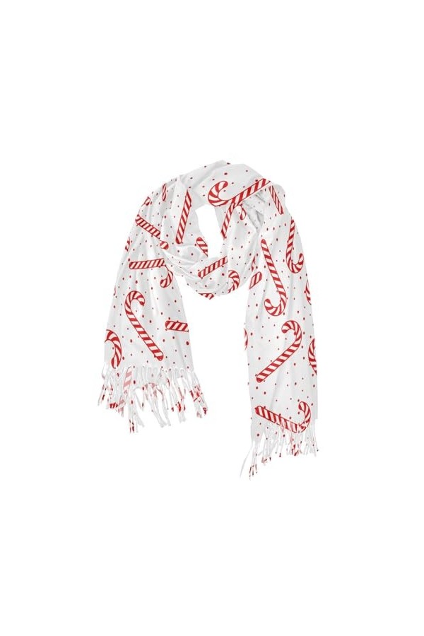 Écharpe de Noël en forme de canne à sucre dorge pour femme, châle pashmina, grande écharpe dhiver chaude pour femme, Comme 