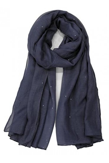 Van Der Rich ® - Echarpe Paillette Foulard Doux - Femme Jaune, TU 