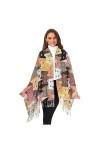 Écharpe pashmina motif chat de dessin animé pour femme, châle dhiver chaud, long, grande écharpe pour femme, Comme indiqué s