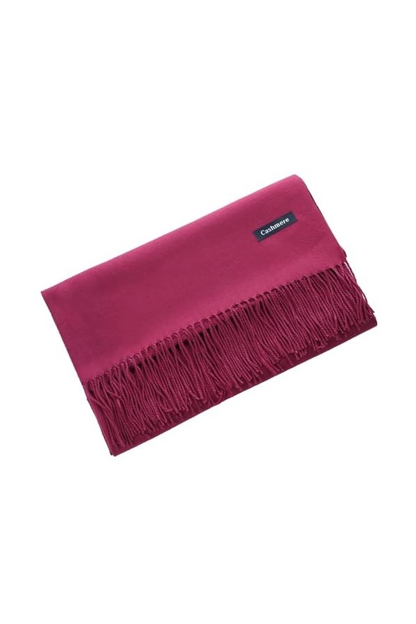 Foulard rouge hommes femmes écharpe pashmina écharpes et enveloppements pour robes de soirée hiver doux chaud longues grandes