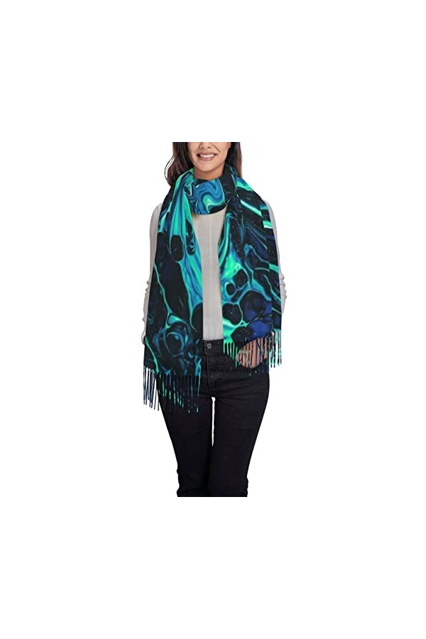 Femme Pashmina Châles Et Wraps Peinture À La Main De Fleurs Rouges Et Jaunes Grande Écharpe Pashmina Doux Châles Et Wraps Pas