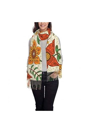 Châles et écharpes pashmina pour femme - Grande écharpe pashmina douce - Châles et écharpes pashmina, Noir 4, taille unique