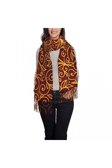 Châles et écharpes pashmina pour femme - Aquarelle florale texturée - Grande écharpe pashmina douce et châles pashmina, Black