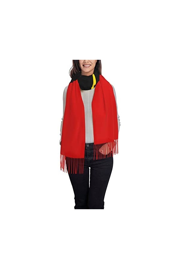 Châles et écharpes pashmina pour femme - Drapeau américain - Grande écharpe pashmina douce, noir 2, taille unique