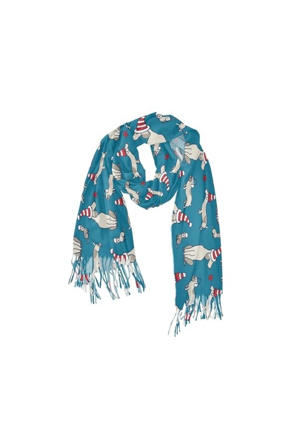 Écharpe de Noël pour femme - Pashmina - Grande écharpe dhiver chaude pour femme, Comme indiqué sur la photo, taille unique