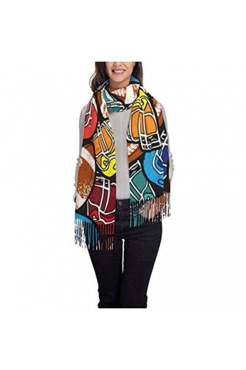 Châles et écharpes pashmina pour femme Motif dessin animé Grande écharpe pashmina douce châles et écharpes, Black8., taille u