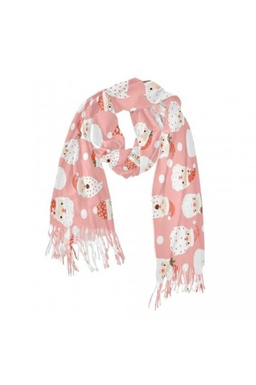 Écharpe de Noël rose pour femme - Pashmina - Grande écharpe dhiver chaude pour femme, Comme indiqué sur la photo, taille uni