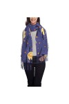 Châles et écharpes pashmina pour femme Happy Halloween citrouille chauve-souris bougie grande écharpe pashmina douce écharpe 