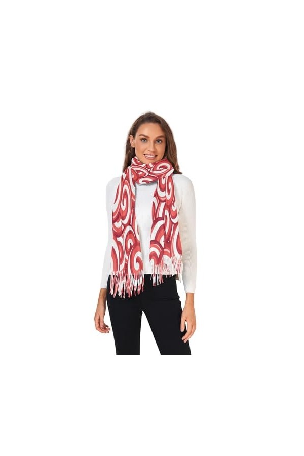Red Candy Écharpe pashmina pour femme Grande écharpe dhiver chaude, Comme indiqué sur la photo, taille unique