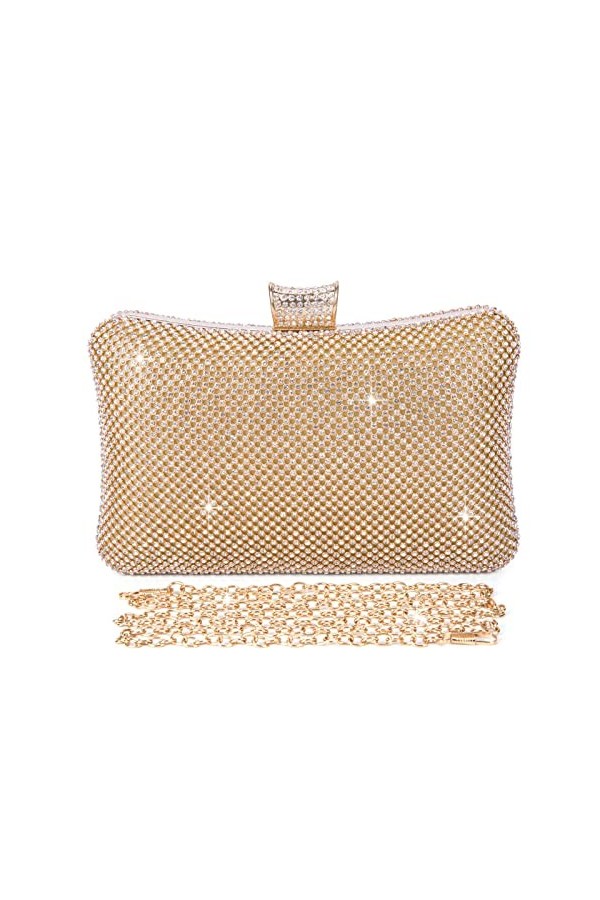 BAIGIO Femmes Strass Brillant Robe de Soiree Femmes Cristal Diamant Robe de Soiree Bal Mariage Tote Bag Party Wallet avec Cha