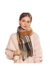 Cozyan Écharpe Femme Cachemire Hiver Chaud Pashmina Ètole Echarpe Cachemire Laine Mélange Manuel Grand Taille 180 * 65cm Douc