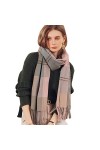 Cozyan Écharpe Femme Cachemire Hiver Chaud Pashmina Ètole Echarpe Cachemire Laine Mélange Manuel Grand Taille 180 * 65cm Douc