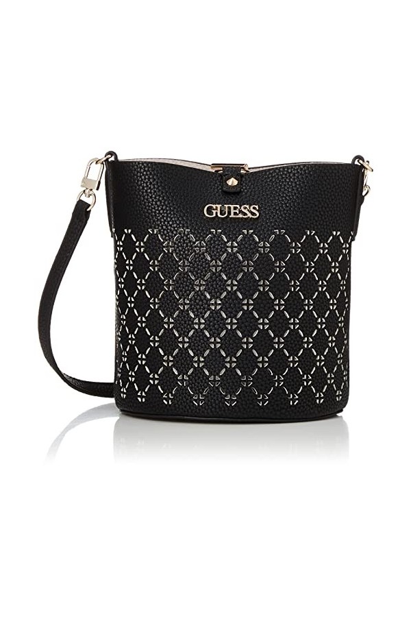 GUESS Amara Sac Femme, Noir, Taille unique