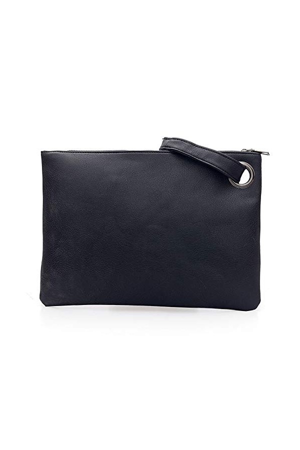 BAIGIO Pochette Cuir Artificiel Femme Sac a Main Document Portefeuille Grand Porte Cartes Chequier Monnaie pour Business Fete