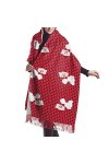 IUBBKI Bichon frisé de Noël pour femme - Grande couverture chaude en cachemire - Écharpe à pompons pashmina, Comme indiqué su