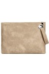 BAIGIO Pochette Cuir Artificiel Femme Sac a Main Document Portefeuille Grand Porte Cartes Chequier Monnaie pour Business Fete