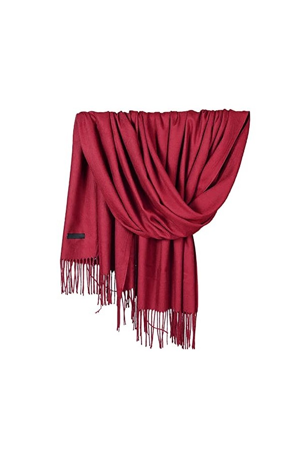 Ladies Scarves Pashmina Scarf Soft Solid Plain Shawl Wrap Fashion Warm Neck With Fringes Birthday Christmas Presents B-72