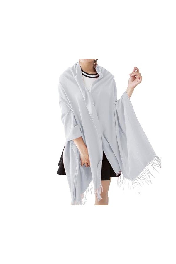 Écharpe chaude pour femme - Foulard pashmina et châles à langer pour robes de soirée - Mode dhiver - Doux et chaud - Grandes