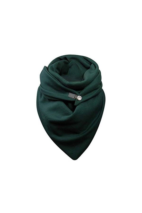 KUKICAT Foulards Triangle en Coton Femme Chic Automne Hiver Chaude Scarf Malaisie Dot Impression Bouton Doux Wrap Décontracté