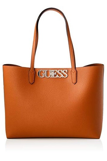 Guess Uptown Chic Barcelona Tote, Sac à bandoulière pour Femme, Cognac, Taglia Unica