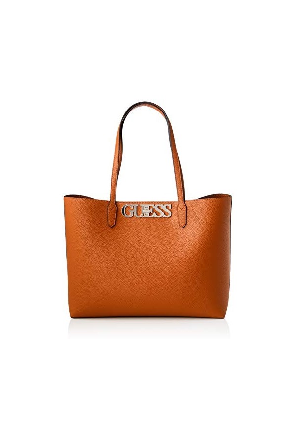 Guess Uptown Chic Barcelona Tote, Sac à bandoulière pour Femme, Cognac, Taglia Unica