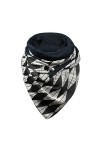 KUKICAT Foulards Triangle en Coton Femme Chic Automne Hiver Chaude Scarf Malaisie Dot Impression Bouton Doux Wrap Décontracté