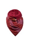 KUKICAT Foulards Triangle en Coton Femme Chic Automne Hiver Chaude Scarf Malaisie Dot Impression Bouton Doux Wrap Décontracté