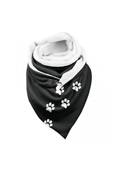 Écharpe dhiver pour femme Châle Long Grand Écharpe Hiver Pashmina Châle Pour Les Femmes chaud en coton Vert Chien éCharpe Tr
