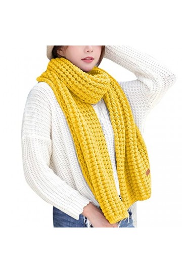 ZHIYU Hiver Coloré Kint Feel Pashmina Foulards Élasticité Écharpe Légère Écharpe Chaude Femmes Hommes Longue Épaisse Couples 