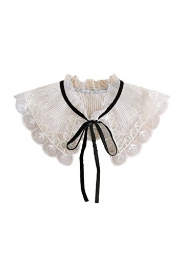 TONXX Écharpe en organza pour femme et fille avec broderie florale et perles