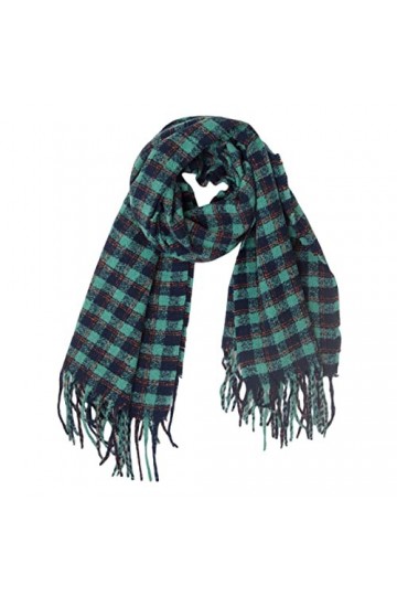 Pashmina Écharpe pour femme - Hiver - Automne - Hiver - Écharpe classique à carreaux - Chaude et douce - Grosse écharpe douil