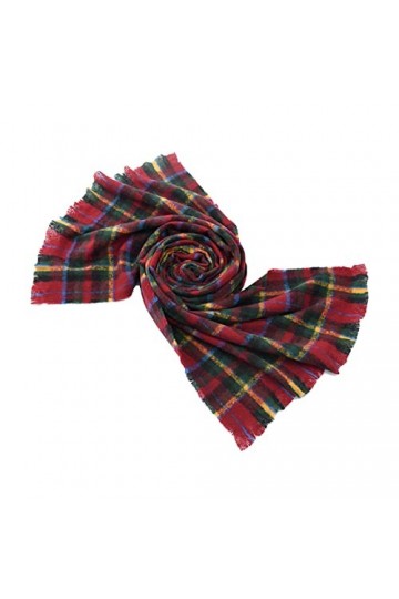 Foulard châle pour femme - Écharpe en pashmina - Avec sensation en peluche synthétique - Légère - Chaude - Longue écharpe pou