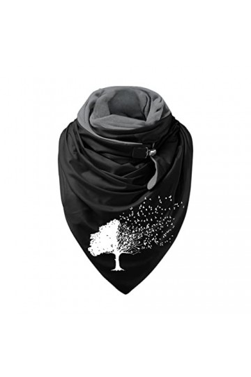 Foulard Femme Hiver Rouge en Polaire Echarpes Automne et Hiver Echarpe Femme Chaude Impression Motif Épaisse Châle Wrap Chic 