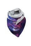 Xiaojiu Foulard écharpe Chale Femme Chale Femme Hiver Chaud Polaire Pashmina Bleu Écharpe De Mode Pour Femmes Coton Impressio