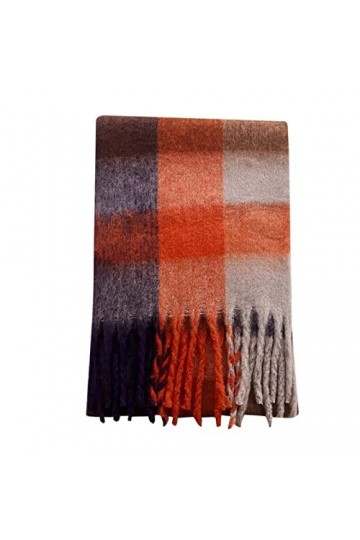 Pashmina Foulard Femme Automne Hiver Écharpe Classique à Pampilles Plaid Châle Chaude Douce Épaisse Grand Doudou Garçon Échar
