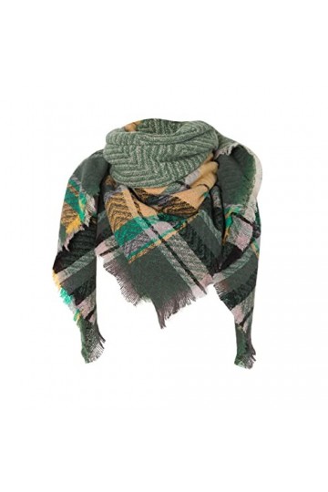 éCharpe Triangle Femme Hiver Bouton Douillette Et Douce Foulard Carré Femme DImpression ChâLe Femme ， Ultra-Soft Mode Femmes