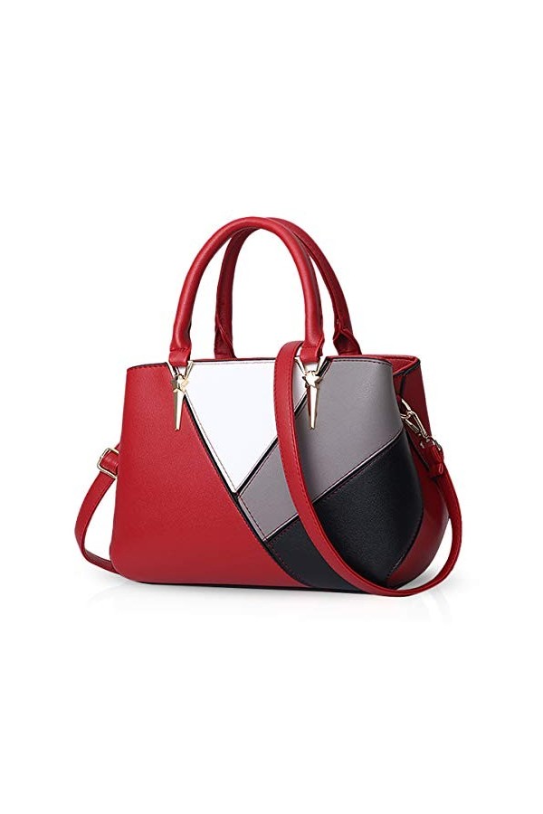 NICOLE & DORIS Sacs à main pour femme des dernières tendances Sac Dépaule de Cuir PU sacs à bandoulière aux couleurs croisée