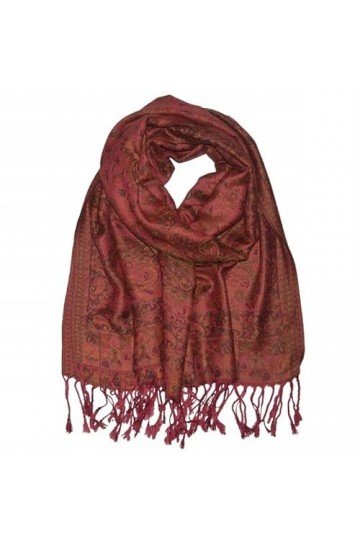 Pashmina-Style S21 Écharpe paréo en voile pour femme Motif cachemire, S21.25, ca. 184x72 cm