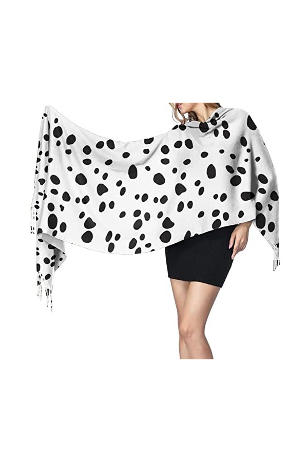 Générique Écharpe chaude pour femme chien dalmatien imprimé confortable long châle hiver doux couverture écharpe, Dalmation-