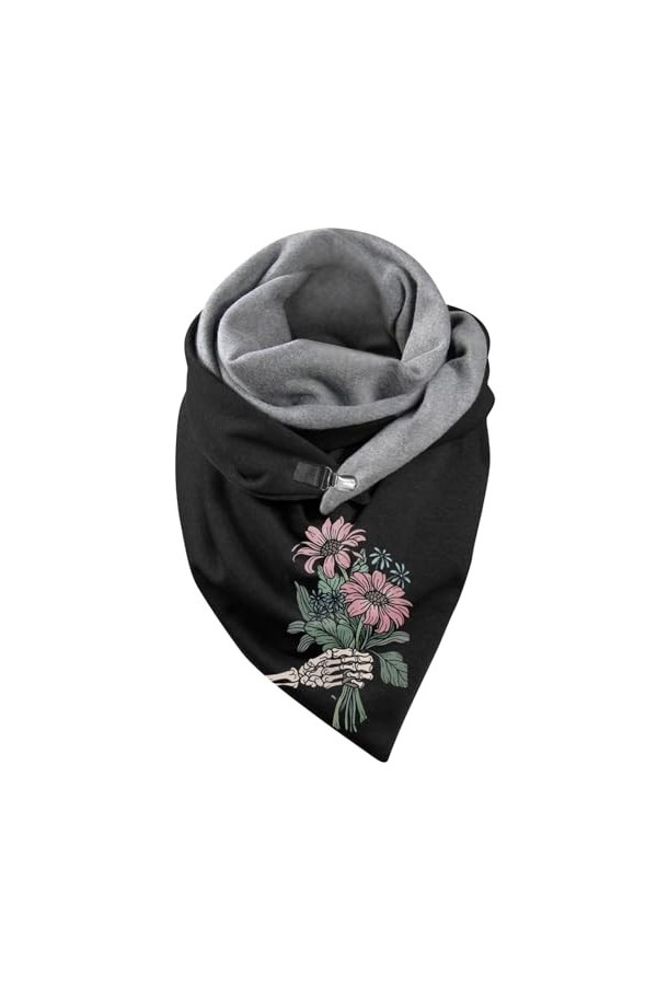 rtdgcv Foulard Triangle Femme Hiver Femme Écharpe à Carreaux Style Japonais et Coréen Col Chaud Écharpe Tendance Écharpe dAu