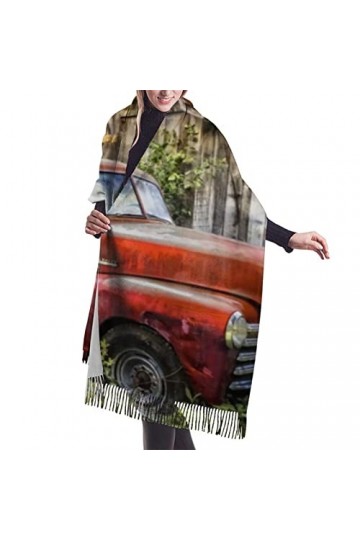 Red Truck Châle pashmina doux au toucher cachemire pour femme, comme sur limage, taille unique