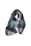 Vobozeany Femme Écharpe Pashmina Grande Foulard Chaud Hiver Tendance Longues Châle Etole Elégant Écharpe à Carreaux avec Fran