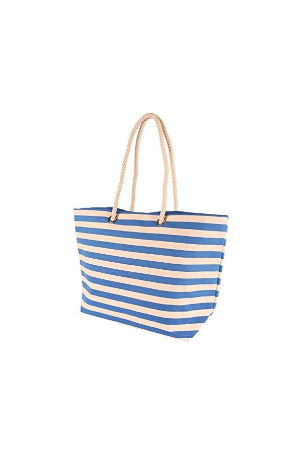 1x Océan Profond 55cm x 36cm Grand Sac de Plage en Toile à Rayures - de Voyage Vacance Achats Client Sac à Main - par Nicola 