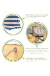 1x Océan Profond 55cm x 36cm Grand Sac de Plage en Toile à Rayures - de Voyage Vacance Achats Client Sac à Main - par Nicola 