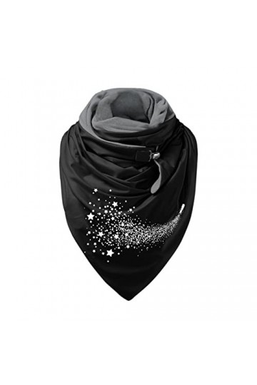 Blingko éCharpe Triangle Femme Chouette en Coton Châles Automne et Hiver Echarpe Femme Chaude Imprimé Chaud Châle Écharpe Mod