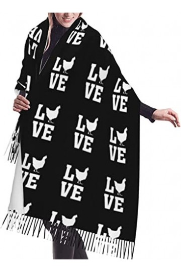 Bingyingne Shawl Wrap Scarf for Women Love Chickens Pashmina Scarves