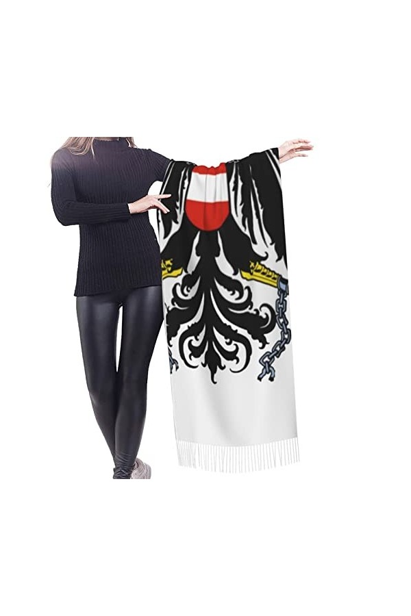 Bingyingne Soft Scarf Shawls Wraps With Tassel National Emblem Of Austria Women Fashion Gifts Pashmina Scarf